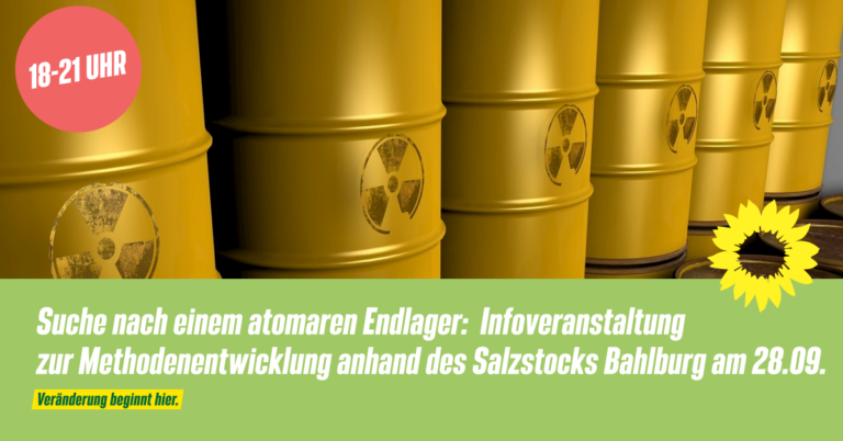 Suche nach einem atomaren Endlager: Infoveranstaltung zur Methodenentwicklung anhand des Salzstocks Bahlburg am 28.09.