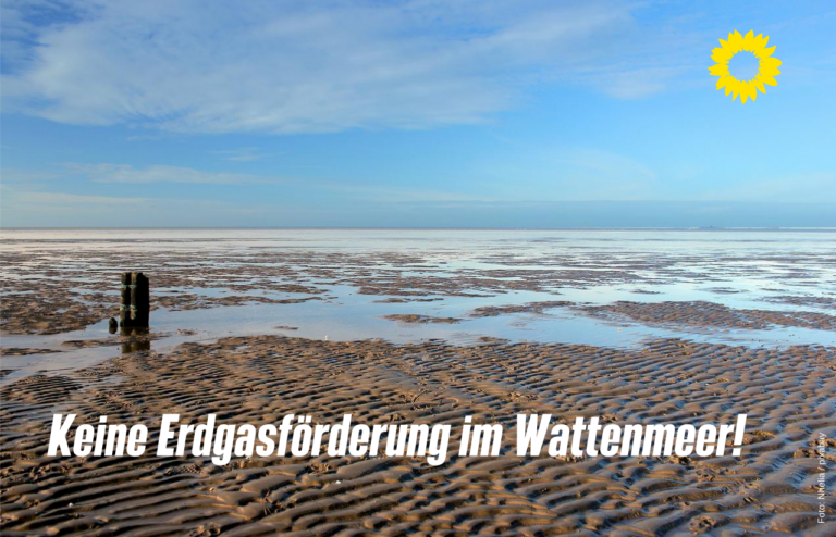 Grüne lehnen Erdgasförderung im Wattenmeer ab